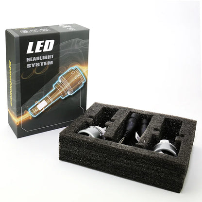 H4 All in One 100W 10000LM CREE LED Headlight DRL Kit/High/Low Beam/Fog Lamp Kit Light Bulbs White (H4, White)