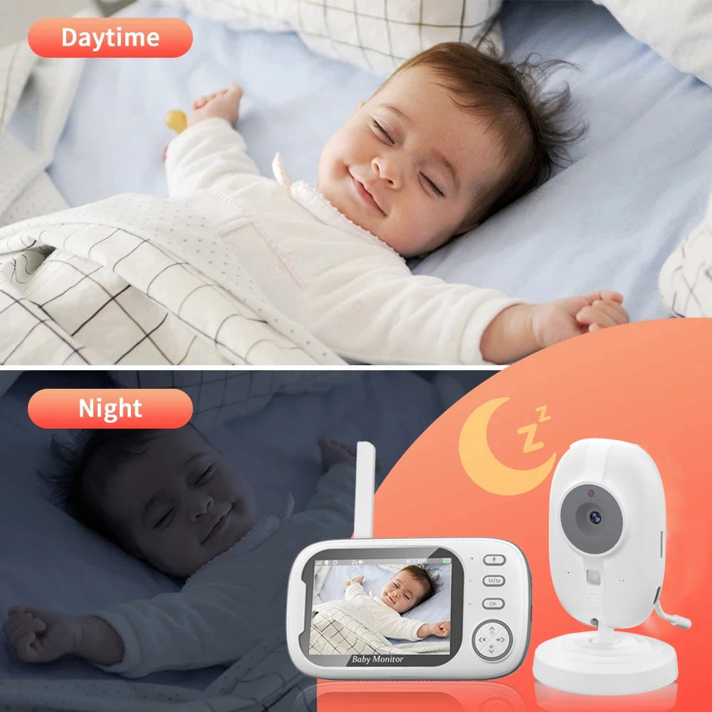 New 3.5 Inch Wireless Video Baby Monitor Night Vision Temperature Monitoring 2 Way Audio Talk Baby Nanny Security Camera