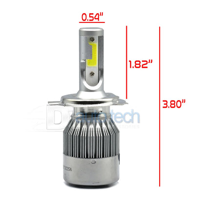 H4 All in One 100W 10000LM CREE LED Headlight DRL Kit/High/Low Beam/Fog Lamp Kit Light Bulbs White (H4, White)