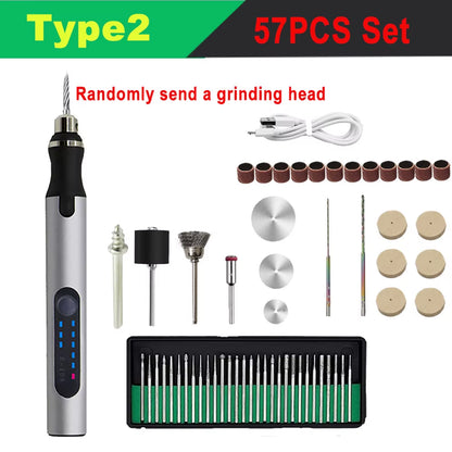 Electric Mini Grinder Engraving Pen Graveerpen Wireless Grinder with Battery Cordless Micro Rotary Tools Drill for Jewelry Metal