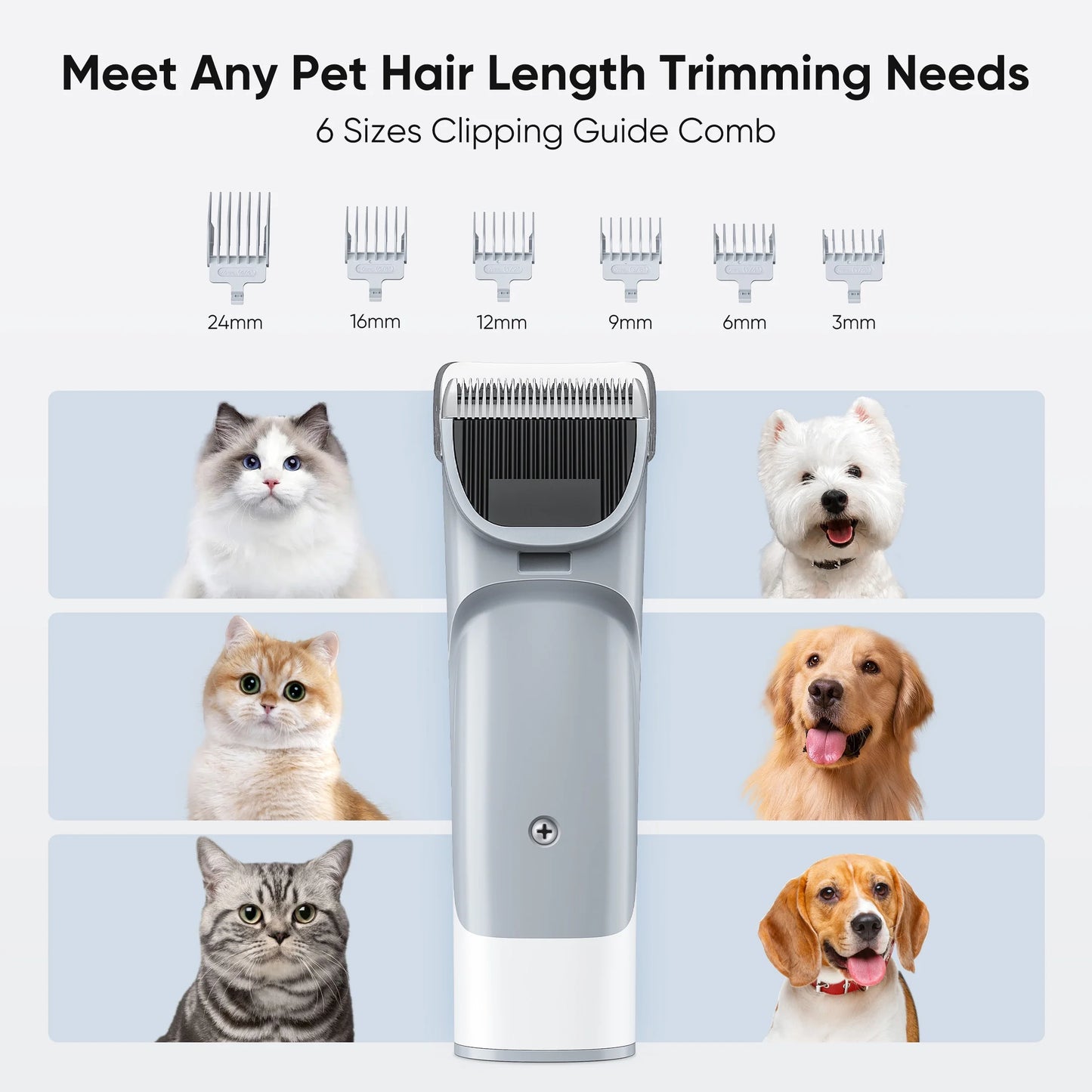 Dog Grooming Kit, 2.5L Pet Hair Grooming Vacuum, 5-In-1 Electric Clippers Cleaning Sets for Dog/Cat/Other Animals