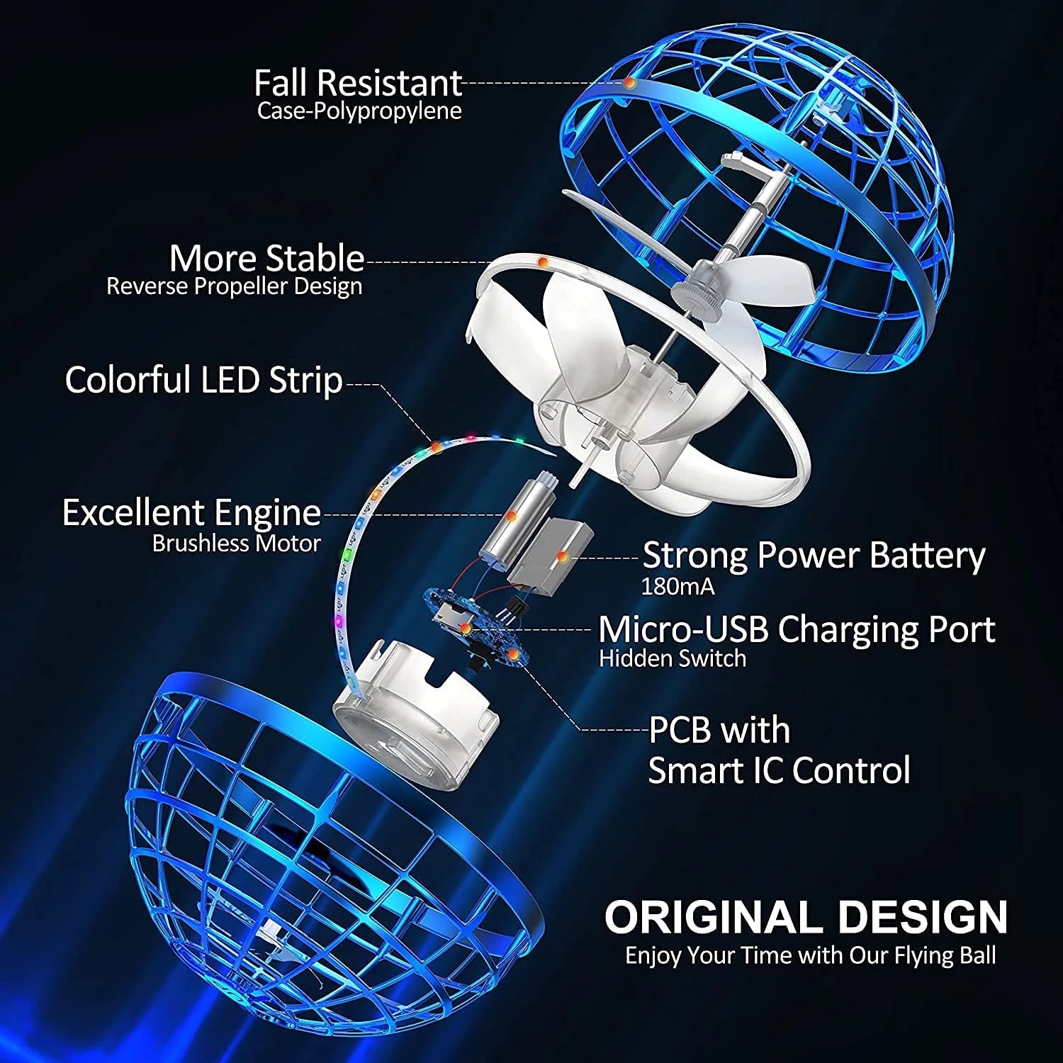 Flying Ball Smart AI Aerial Drone